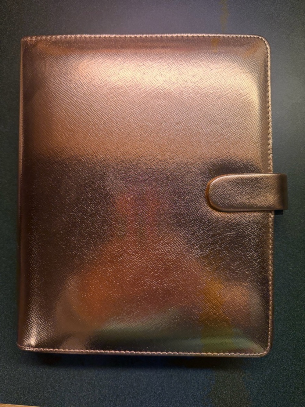 A5 filoFAX Metallic Rose Organizer with Snap Tab